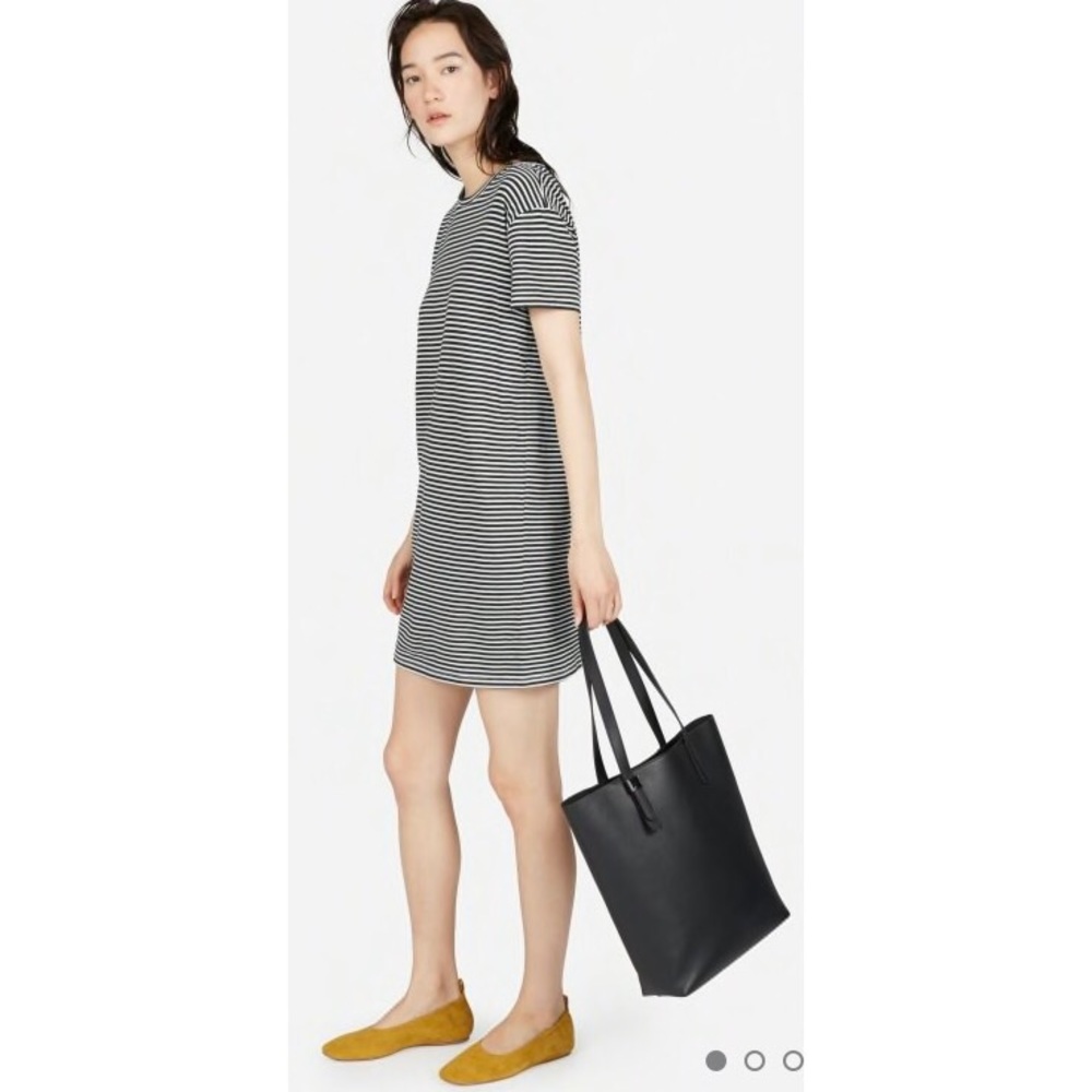 SOLD Everlane Striped The Cotton Box-Cut Tee Dress - Picture 2 of 7